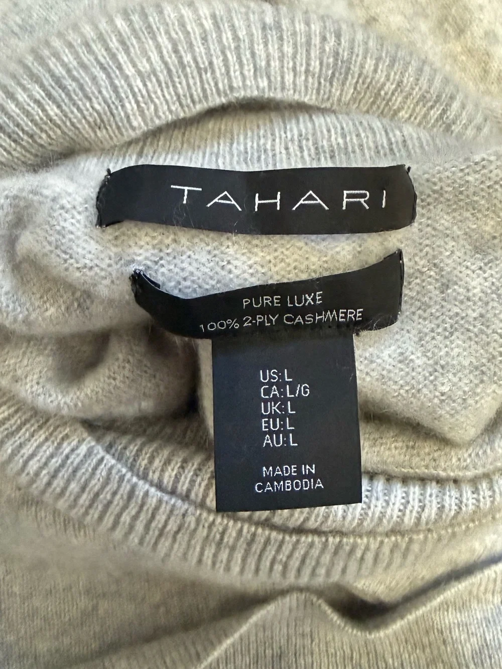 100% 2-Ply Cashmere Turtleneck Sweater Tahari - Picture 4 of 8